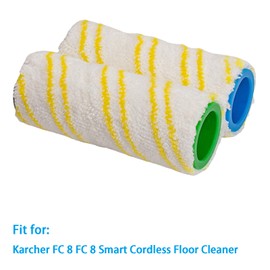 Ersatzrollen Zubehör für Kärcher FC 8 FC8 Smart Cordless Bodenreiniger Mikrofaser Rollen Staubsauger Walzen Ersatzteile (4 Stück)
