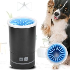 Automatic Pet Foot Paw Cleaner USB Rechargeable Electric Dog Paw Cleaner Cat and Dog Massage Foot Wash Cup Pets Cleaning Tools - size: S(3cm diameter)