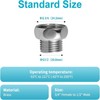 2 PCS Shower Hose Reducer Adaptor, Brass-Plated Connection, Equipped with
