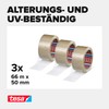 tesapack Strong - Geräuscharmes Paketklebeband zum Verpacken von Paketen und