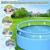 97In Extra Large Anti-Slip Dog Pool with Sprinkler, Sturdy 2-in-1