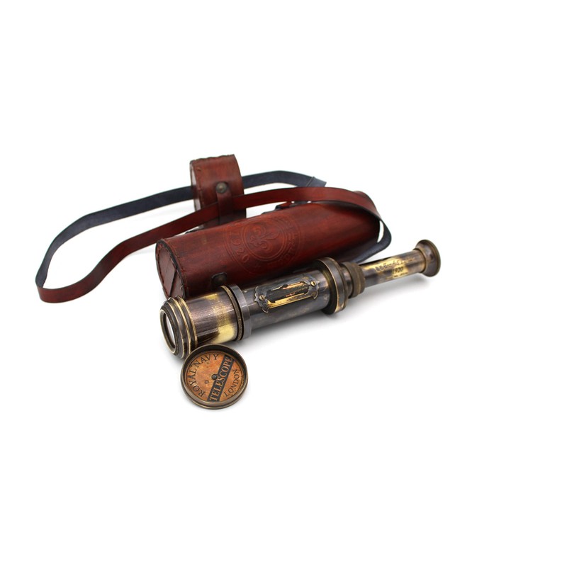 5MoonSun5's Pirate Brass Telescope, Spyglass Collapsible Decorative Telescope with Glass