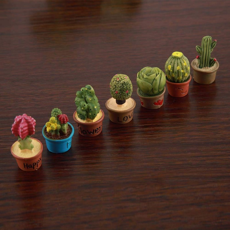 Haofy Flores de Cactus, Mini Plantas Suculentas Artificiales, Encantadora Casa