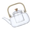 Household Teapot 1000ml Large Capacity Multifunctional Borosilicate Teapot with Bamboo