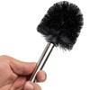Premium Toilet Brush Set, 2 Pieces, in Black, Stainless Steel