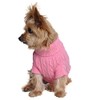 DOGGIE DESIGN Combed Cotton Cable Knit Dog Sweater - Candy
