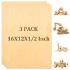 LISHINE 3 Pack Baltic Birch Plywood Sheets - 16 x