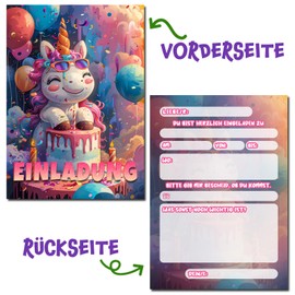 Vielucks® 15 x Film Genre Invitation Cards – DIN A6 – Original – with Stickers, Invitation Cards Children's Birthday Girl Boy, Birthday Invitations, Party Decoration, Invitation First Day at School