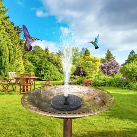 Mademax Solar Bird Bath Fountain Pump, Upgrade 1.4W Solar Fountain with 6 Noz...