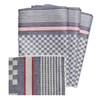 Ross Pot Cloth 3er Set 50 x 100 cm grey/red