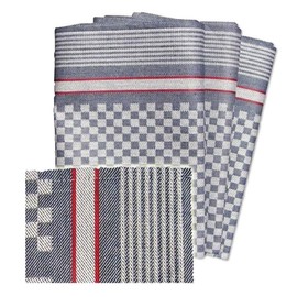 Ross Pot Cloth 3er Set 50 x 100 cm grey/red