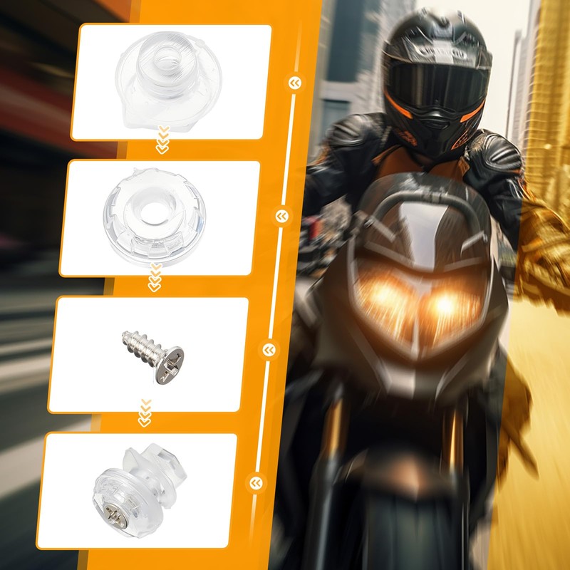Beeveer 3 Pairs Universal Anti Fog Insert Pin for Motorcycle