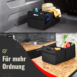achilles Auto-Faltbox XL - Kofferraumtasche mit großem Stauraum - große Einkaufstasche - Aufbewahrungsbox für organisiertes Verstauen (Schwarz)