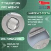 Footprint Adjustable Pipe Wrench - 7 Inch Heavy Duty Strong