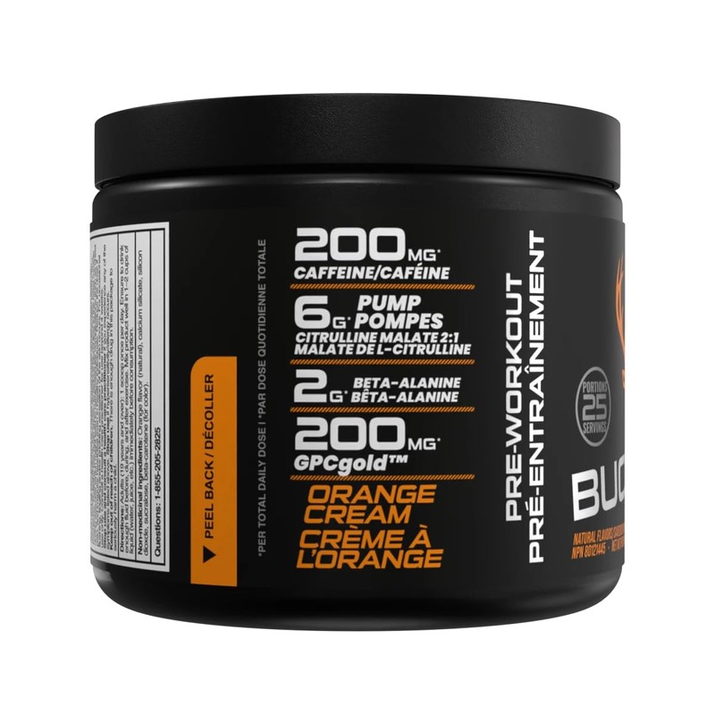 Bucked Up Pre-Workout Powder, 25 Serve (Orange Cream)