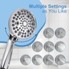 BWE 10 Inch Rain Shower Head with 9 Settings Handheld