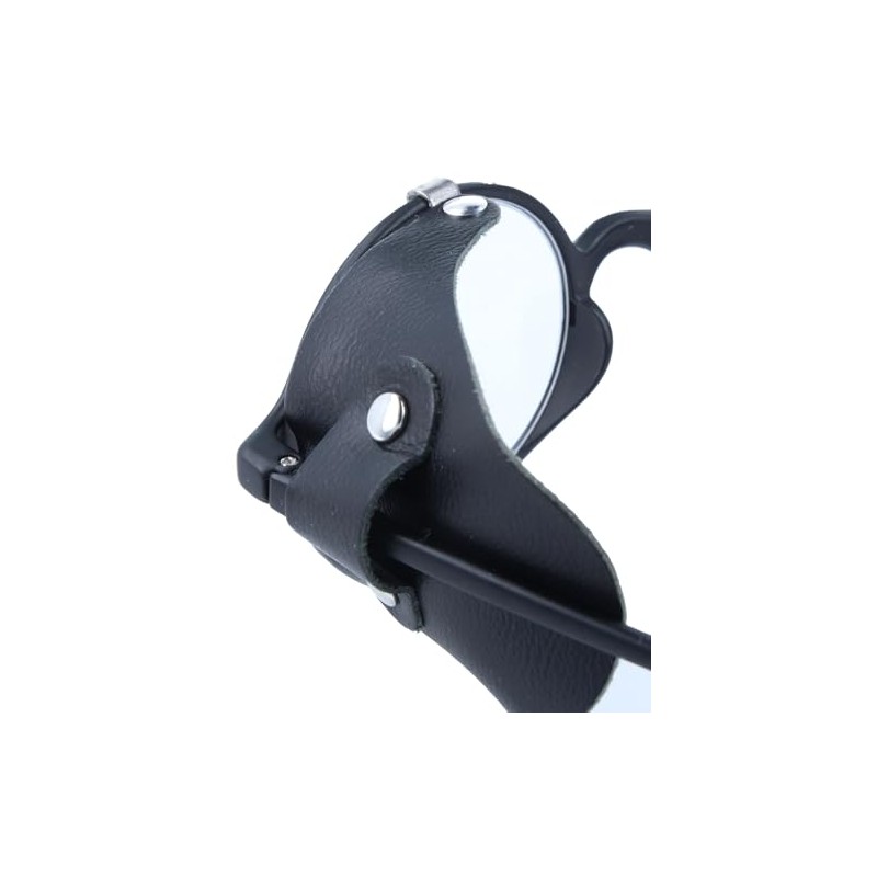 Black Leather Side Protectors for Large Glasses