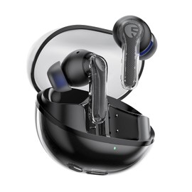 SoundPEATS Clear Siyah Bluetooth Kulaklık, Kablosuz Kulak içi Kulaklık, Bluetooth 5.3, 40 Saat Oynatma Süresi, 12 mm Sürücü ve ENC'li çift Mikrofon, Net Aramalar, Oyun Modu, Uygulama Kontrolü