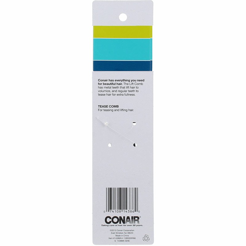 Conair Tease Lift Comb -- 3 per case.