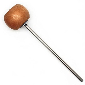 TUOREN Kick Bass Drum Pedal Mallet Beater Head Percussion Accessory (Natural Wood)