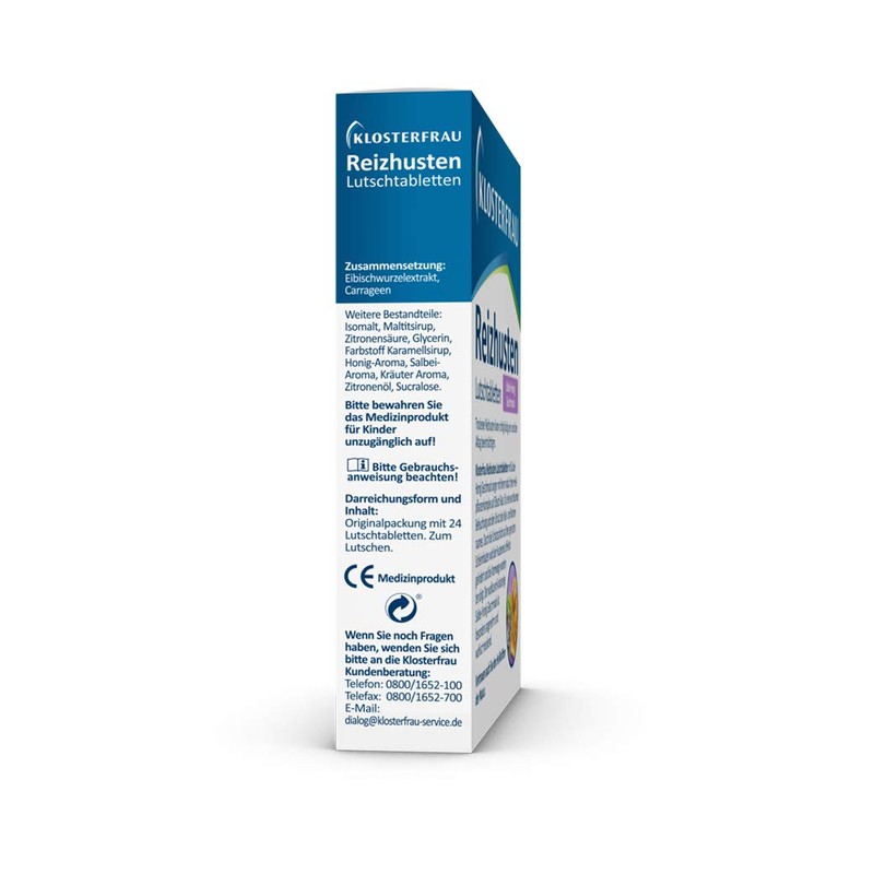 Klosterfrau Irritating Cough Lozenges, Pack of 24, Sage Honey Flavour,