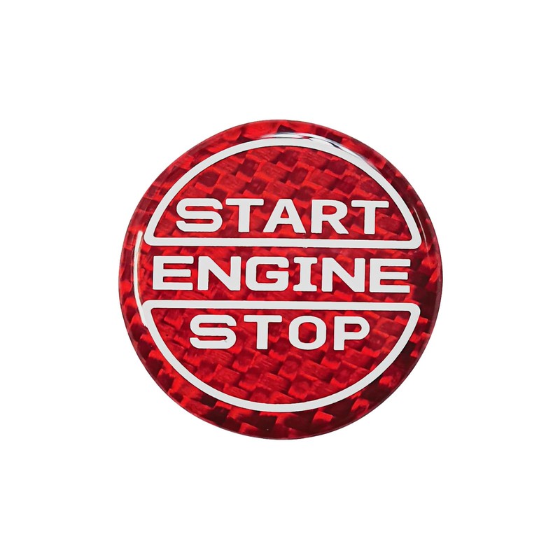 BLAKAYA Compatible with Engine Start Stop Button Sticker Carbon Fiber