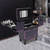 RibasuBB Rolling Makeup Train Case, Multi-functional Beauty Salon Trolley Cosmetic