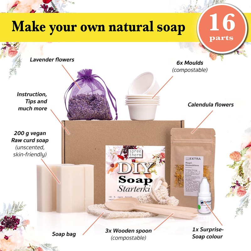 Soap self DIY set of spreetherm incl. vegan curd soap,