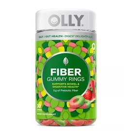 OLLY Fiber Gummy Rings, 5g Prebiotic Fiber, FOS (Fructo-oligosaccharides), Digestive Support, Berry Melon