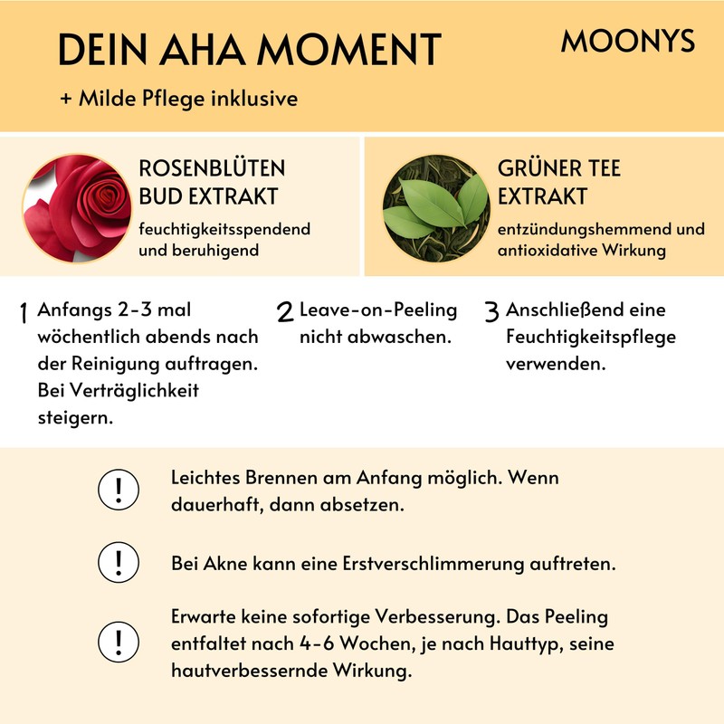 MOONYS® 10% AHA Peeling Face with PHA - 100 ml