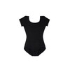 Capezio Girls' Big Classic Short Sleeve Leotard, Black, X-Large