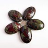 Manekieko Natural Dragon Blood Jasper Worry Stones Oval Palm Pockets
