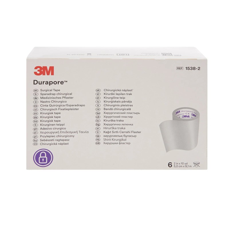 3M Durapore Medical Surgical Tape 1538-2 Silk Like Cloth 2"