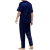 SWOMOG Men Satin Pajama Set Short Sleeve Pj Set 2
