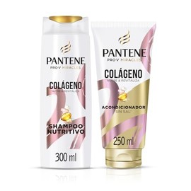 Pantene Pro-V Miracles Shampoo Nutritivo Colágeno Nutre y Revitaliza 300 ml + Pantene Pro-V Miracles Acondicionador Colágeno Nutre y Revitaliza 250 ml