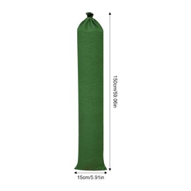 6 Pack Long Canvas Sandbags,Thickened Water barriers for Flooding with Binding Elastic Band for Flooding Rain Water Control for Doors&Windows,Green.