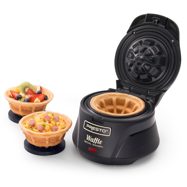 Presto Presto 03500 Belgian Waffle Bowl Maker,Black, 9.3 x 8.25