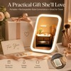 LED Makeup Mirror for Travel & Bedroom – 3-Color Dimmable