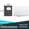 ENVO Composition Notebooks, Wide Ruled Composition Notebook, Black Marble Covers