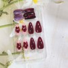 Flower Press on Nails Almond Shape Fake Nails Spring Cute
