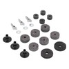 21Pcs Cymbal Felt Clutch Bracket Tube Drum Accessory with Stainless