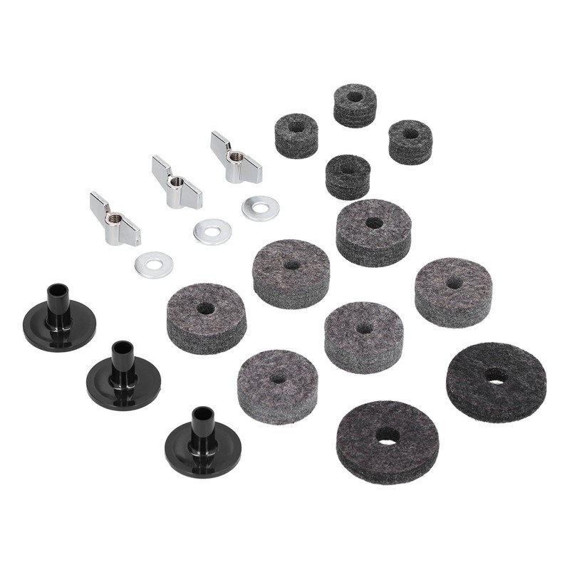 21Pcs Cymbal Felt Clutch Bracket Tube Drum Accessory with Stainless