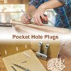 QUARKZMAN 50pcs Pocket Hole Plugs, 9.5mm Pocket Hole Stencil Solid