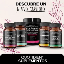 Quotidien  Trans Resveratrol 99 - 100 Puro Con Colgeno Hidrolizado Polvo Y Calcio - Vitaminas Mujer - 60 Cpsulas Veganas Vcaps                        