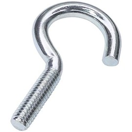 AERZETIX - C47837 - Set of 10 - Screw Hooks - Hook Screw - M6 x 50 - Diameter 6 x 50 mm - Galvanised Steel - DIY - Assembly Tool Hardware