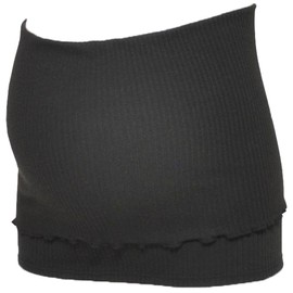 Mamiruna Women's Casual Stretch Rib Belly Wrap, Black, M - L