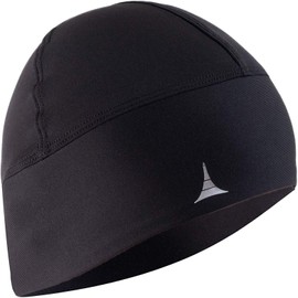 French Fitness Revolution - Skull Cap Helmet Liner Running Beanie - Ultimate Thermal Retention and Performance Moisture Wicking. Fits Under Helmets Black