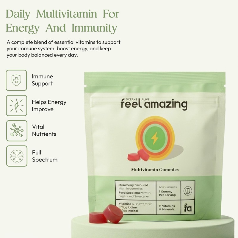 Feel Amazing Multivitamin Gummies – 12 Vitamins & Minerals with