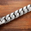 Cupimatch Men's Bracelet Large Wide Chain Highly Polished Stainless Steel