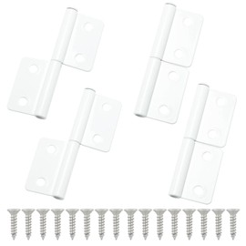 ITROLLE 4PCS White Lift Off Hinges Flag Hinges Detachable Hinges Detachable Door Hinges Lift-Off Hinge Removable Hinges with Screws for Window Cabinet Door